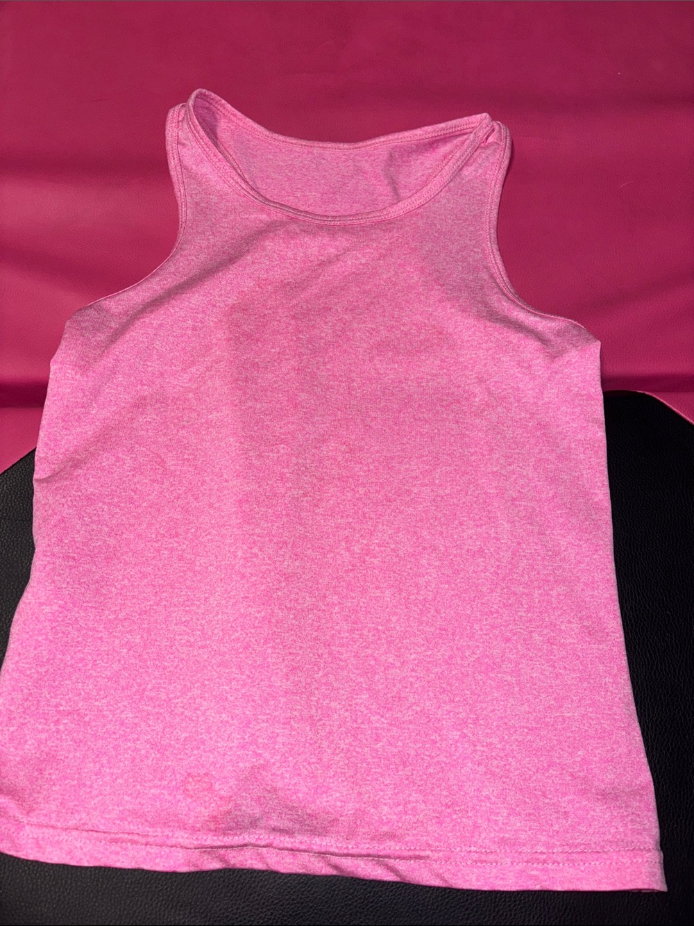 Amazon Pink Heather Racerback Tank Top